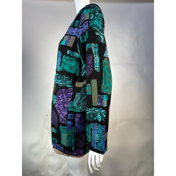 Vintage Très Paquette Byer California Womens Jacket L Shoulder Pads Ties - Picture 2 of 16